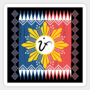 Phil.Flag Baybayin word 'PI' (Pilipinas) Magnet